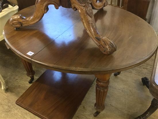 Victorian mahogany extending dining table(-)